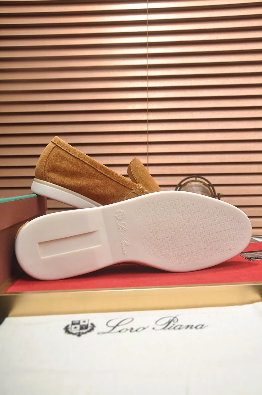 Men's shoes 💰400💶[𝐥𝐨𝐫𝐨 𝐏𝐢𝐚𝐧𝐚] [Couple model] High-end quality, affordable price, LP classic loafers, Italian treasure brand, the only brand that can match Hermès! Only after wearing it do we know that we can’t live up to our feet. Women’s code: 35-40 (customized sizes 34, 41, 42 are non-returnable) Men’s code: 38-44 (customized 45, 46, 47, 48 are non-refundable) Fabric: Customized imported cashmere Lining: Customized imported fetal cowhide Foot: Imported benzene-dyed calfskin Outsole: Exclusive original glass rubber outsole
